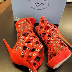 Prada platform suede